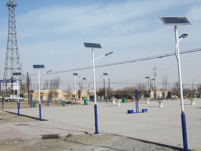 新疆拜城县某乡文化广场光伏照明